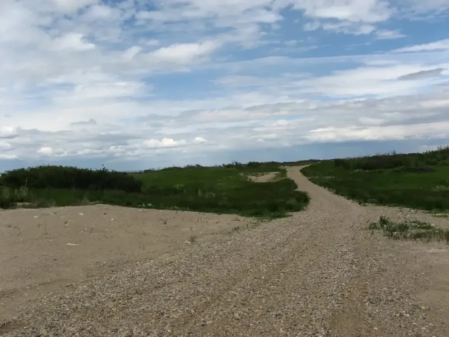 Access road and fields
